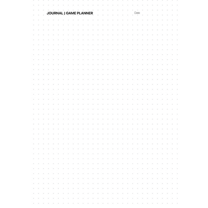 Blank page from a journal or game planner with text at the top.
